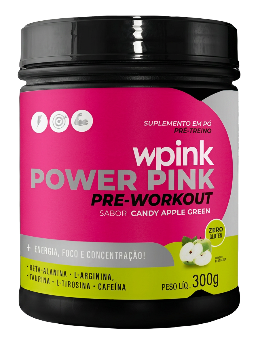 Super Power Pink Maçã Verde – Pré-Treino 300g
